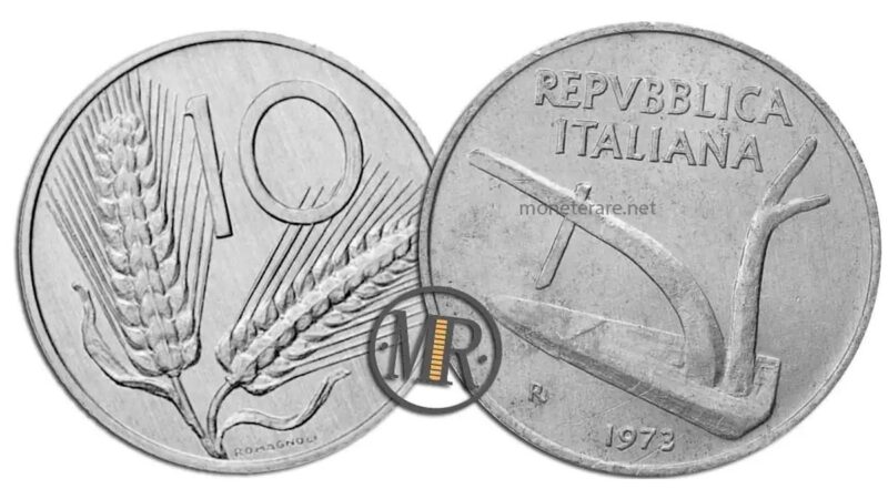 "Moneta italiana da 10 lire con spiga, controlla dettagli per scoprirne il valore collezionistico."